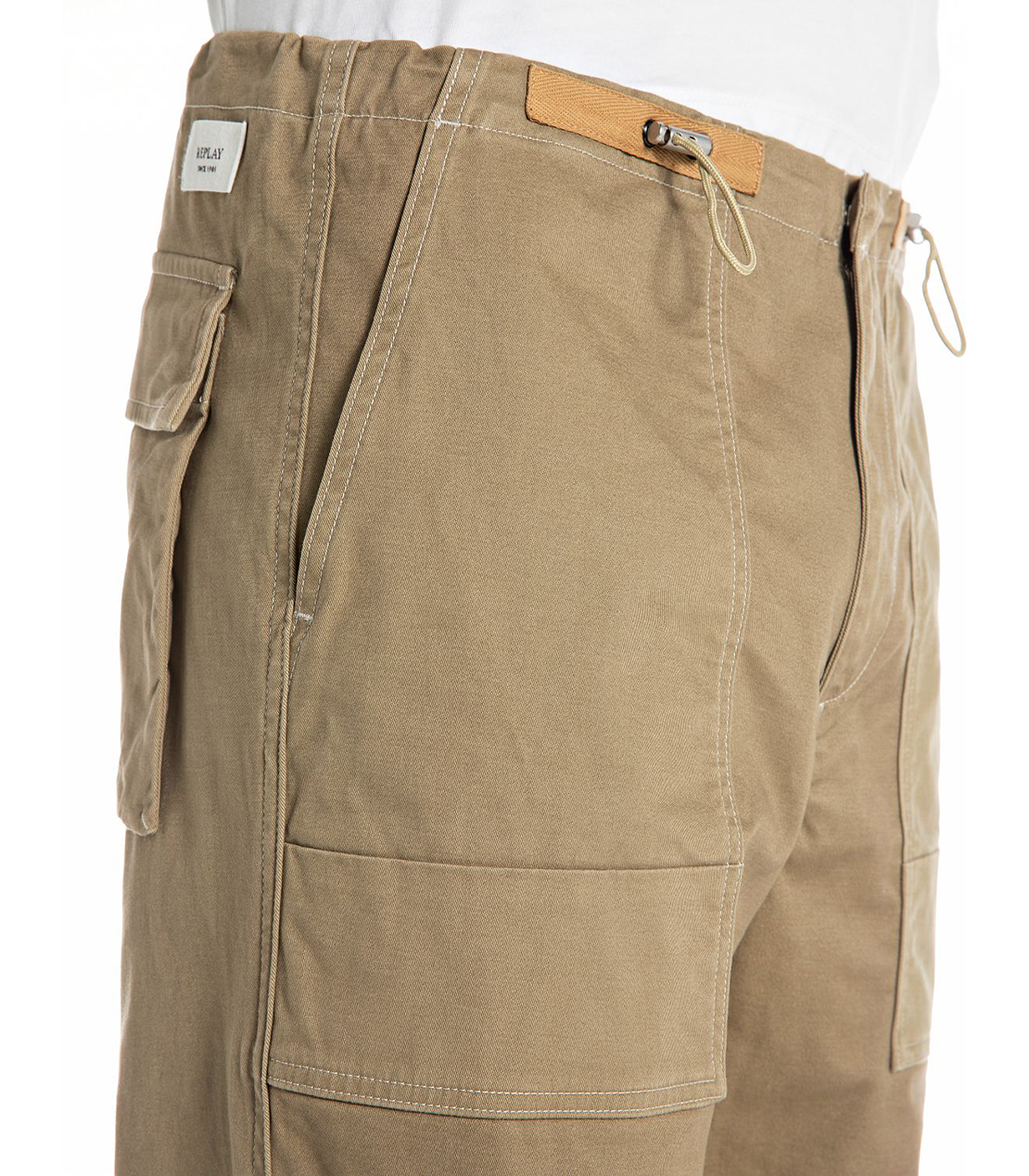 リラックスレギュラー ピーチコットンツイルストレッチパンツ 詳細画像 ライトコーヒー 5